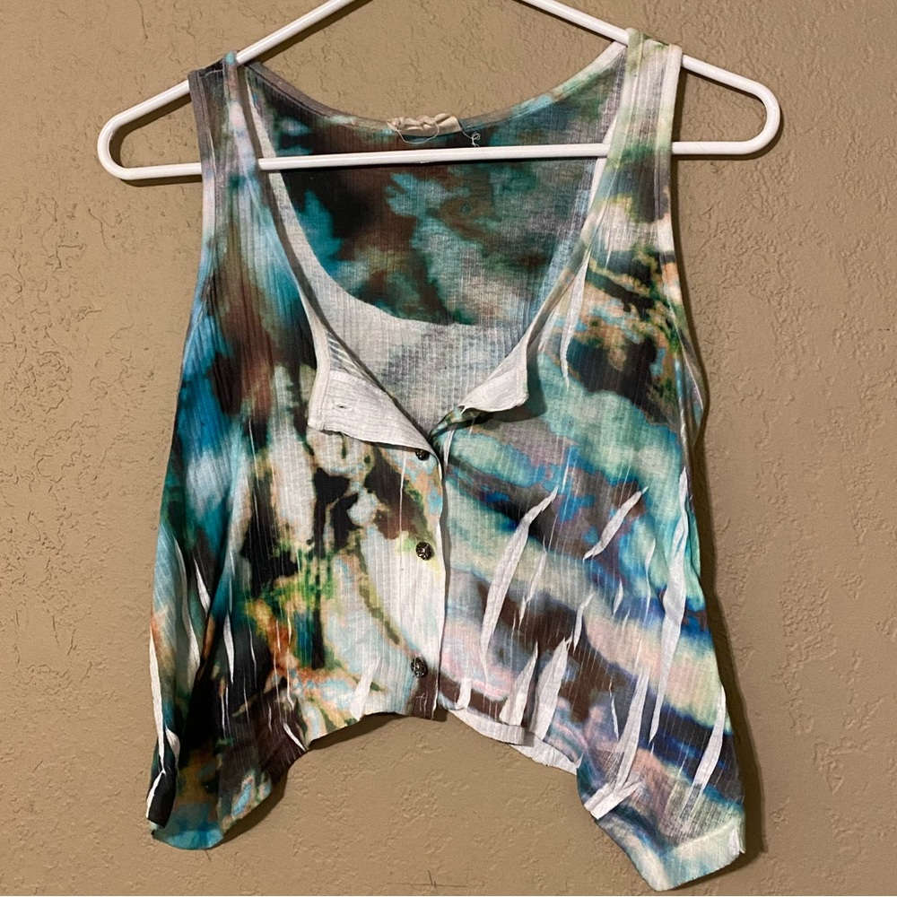 Multi-Color Butterfly Crop Top